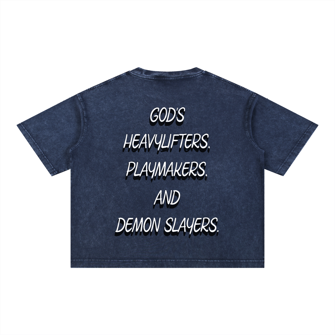 (Graphic) Mineral Wash Boxy Cropped Cotton T-Shirt