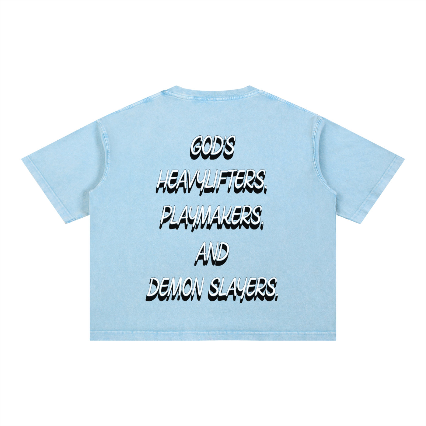 (Graphic) Mineral Wash Boxy Cropped Cotton T-Shirt