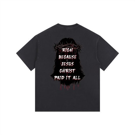 (Graphic) Vintage Washed Oversized Cotton T-Shirt