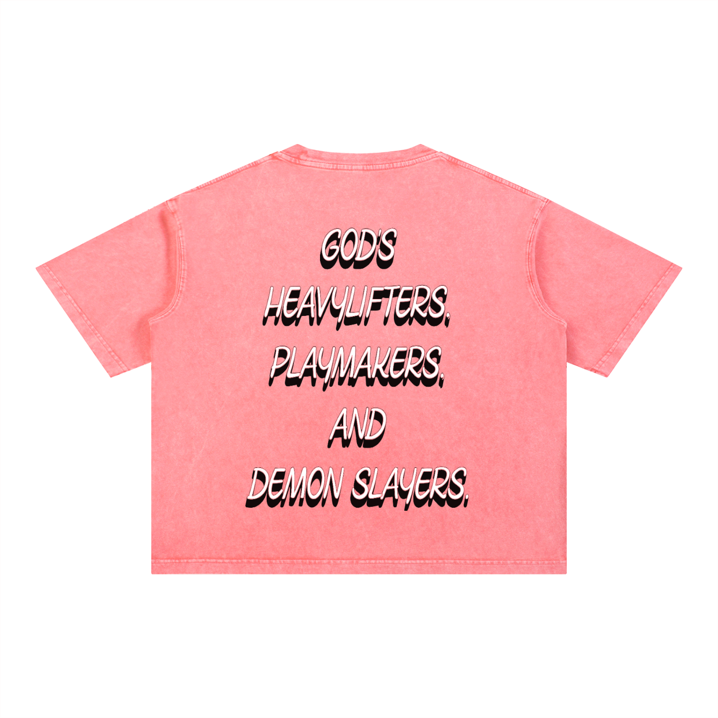 (Graphic) Mineral Wash Boxy Cropped Cotton T-Shirt
