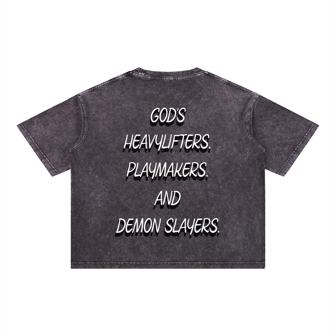 (Graphic) Mineral Wash Boxy Cropped Cotton T-Shirt