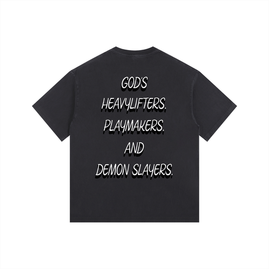 (Graphic) Vintage Washed Oversized Cotton T-Shirt