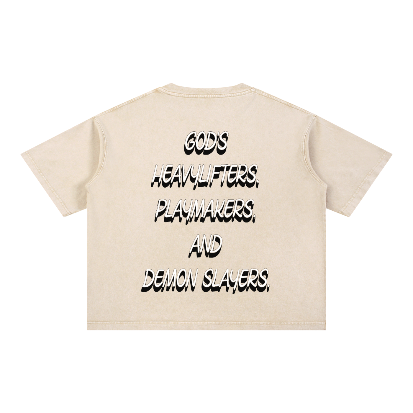 (Graphic) Mineral Wash Boxy Cropped Cotton T-Shirt