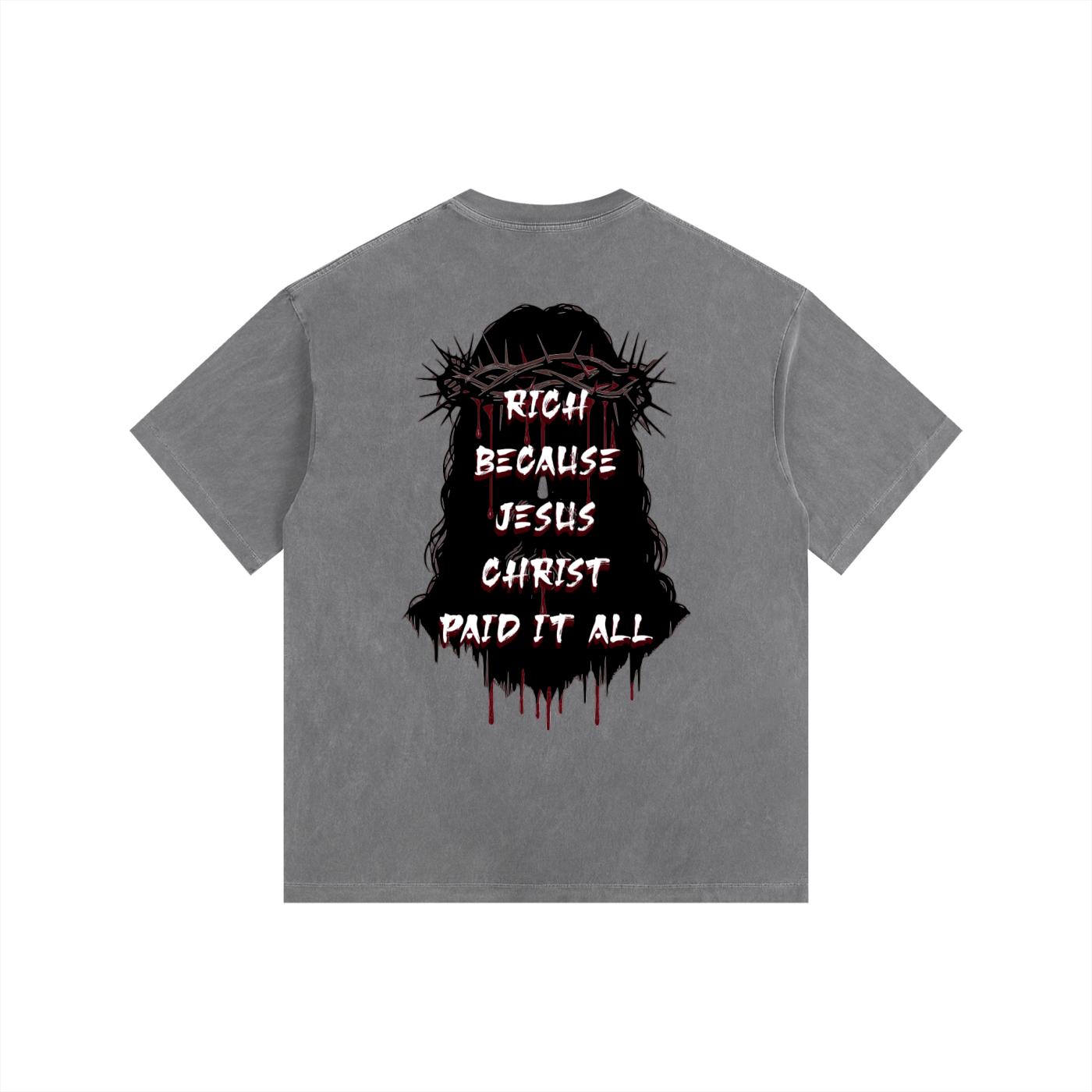 (Graphic) Vintage Washed Oversized Cotton T-Shirt
